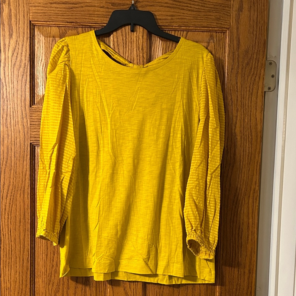 LOFT Mustard Yellow Blouse